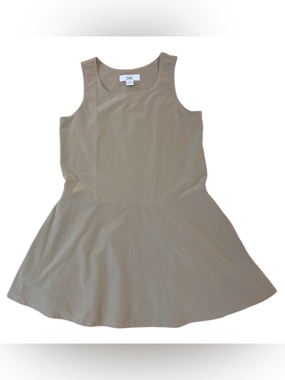 Athleta Girl School Day Dress M 8-10 Tan Khaki School Uniform Pockets